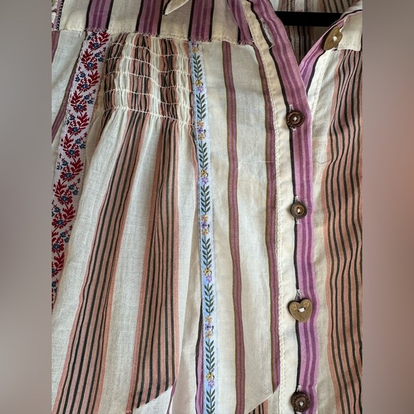 NWT Free People Sweet Dreams Maxi Dress XS/S Tea Combo Striped - Picture 10 of 15
